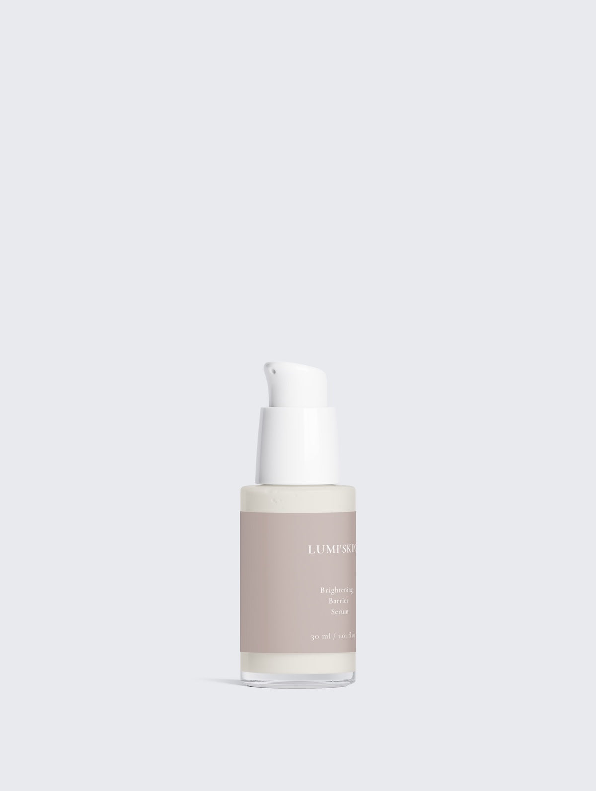 Lumi'Skin Brightening Barrier Serum pompflacon op witte achtergrond