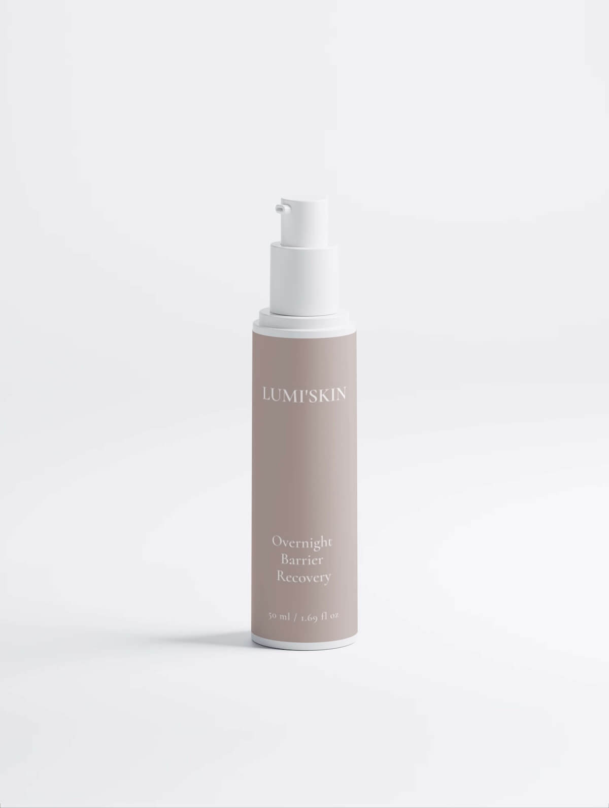 Lumi'Skin Overnight Barrier Recovery pompflacon op witte achtergrond